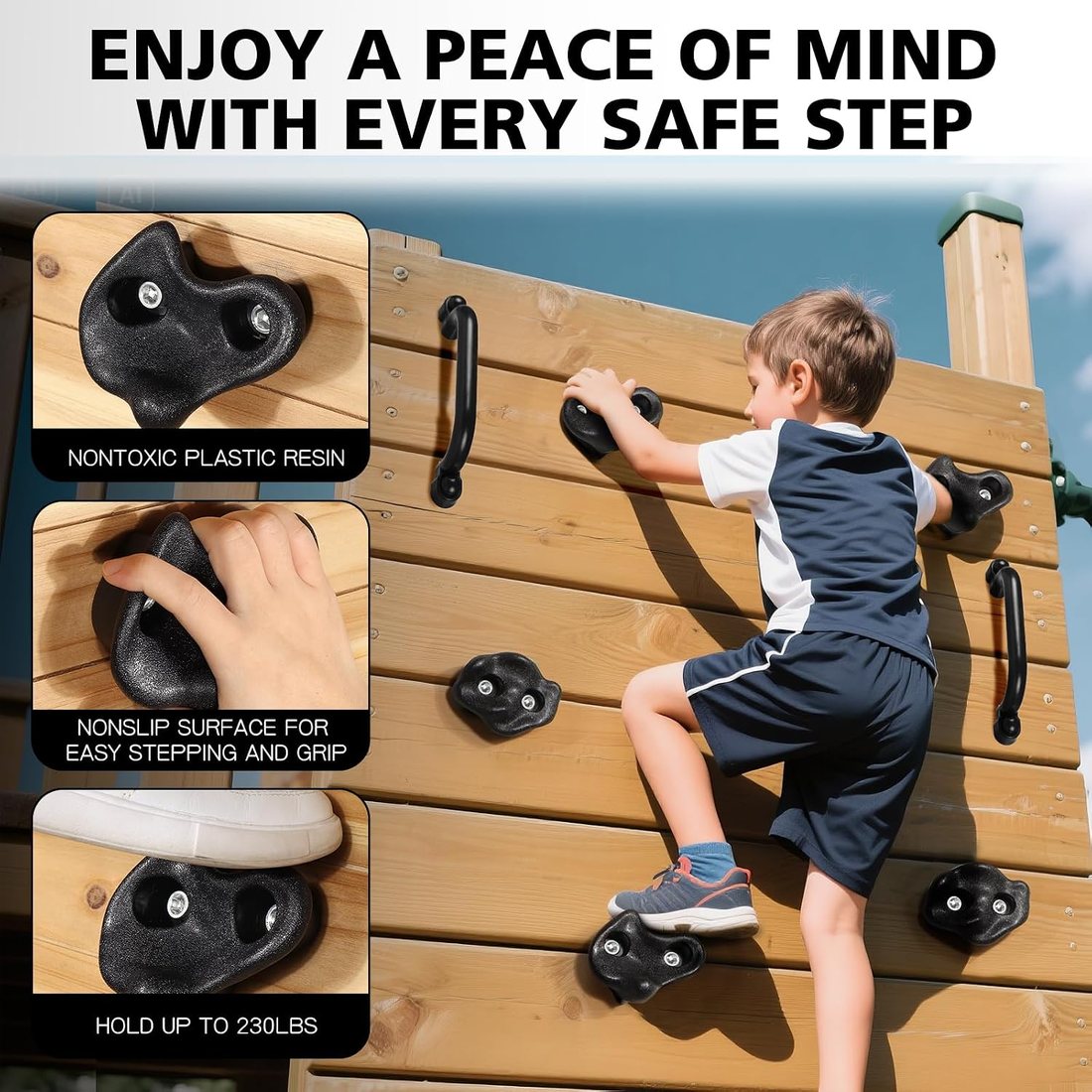 Black Playset Grips, Large Pack, view 3
