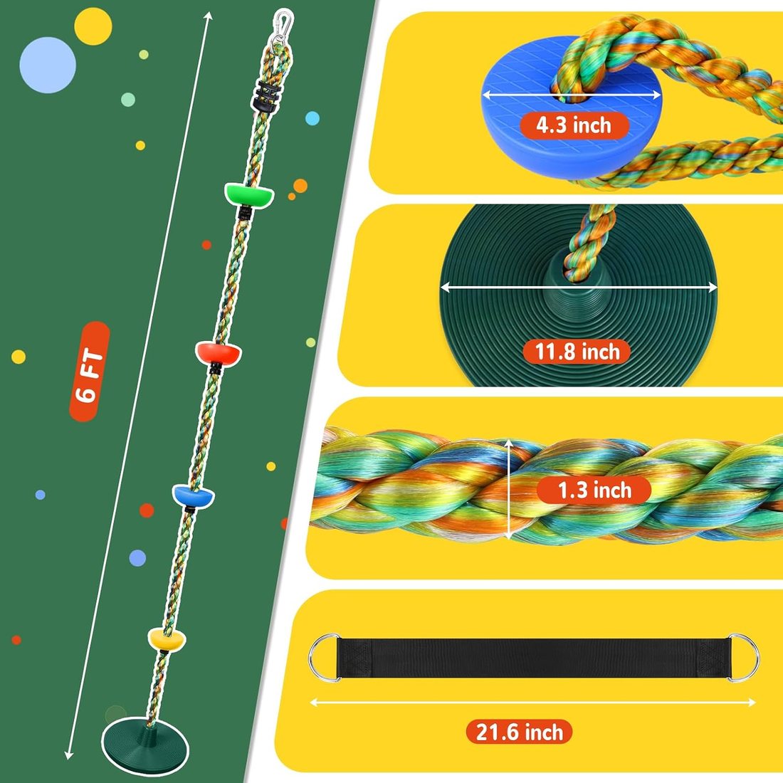 Disc Swing, Deep Green, view 4