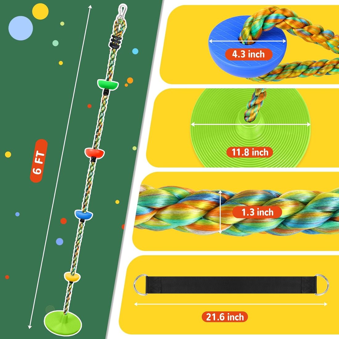 Disc Swing, Leaf Green, view 4