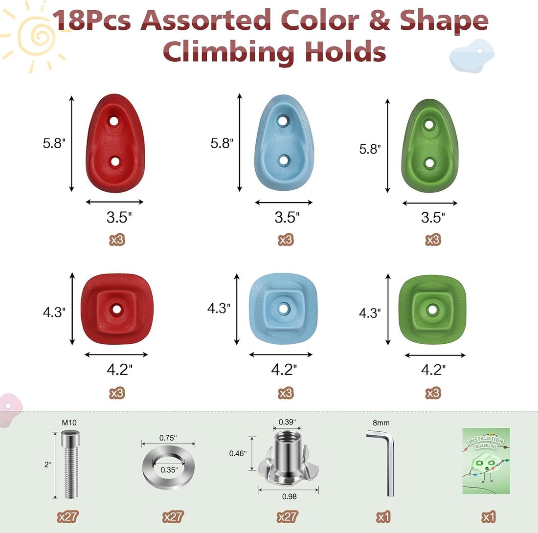 Eighteen Hold Two-Shape Set, Colorful, view 5