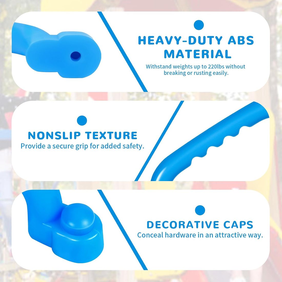 Four Safety Handles, Blue, view 3