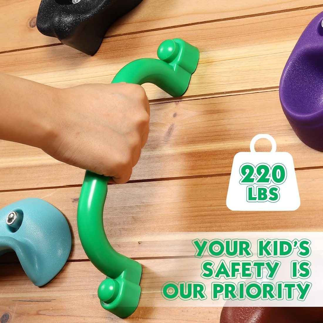 Four Safety Handles, Green, view 5