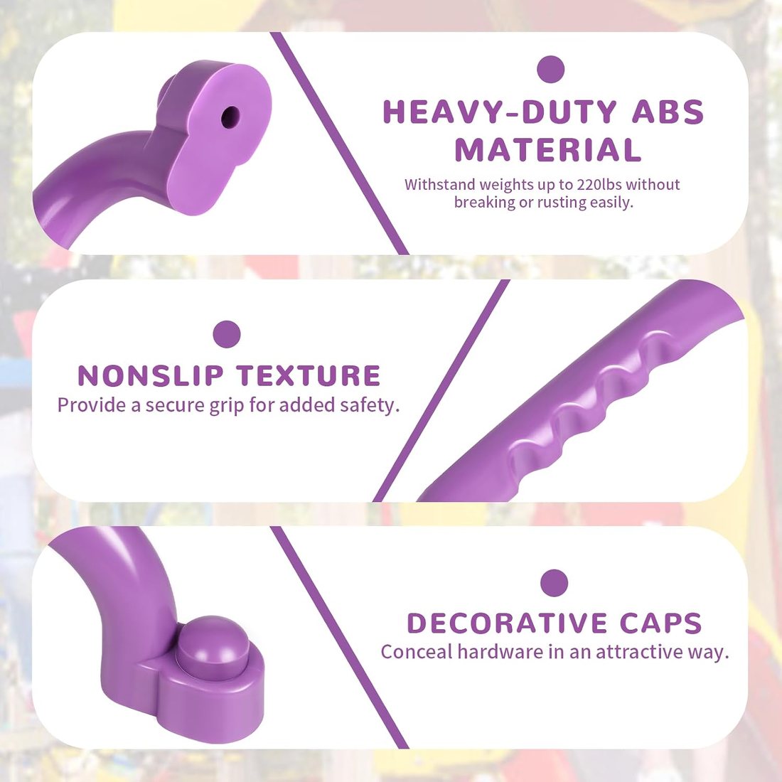 Four Safety Handles, Purple, view 3