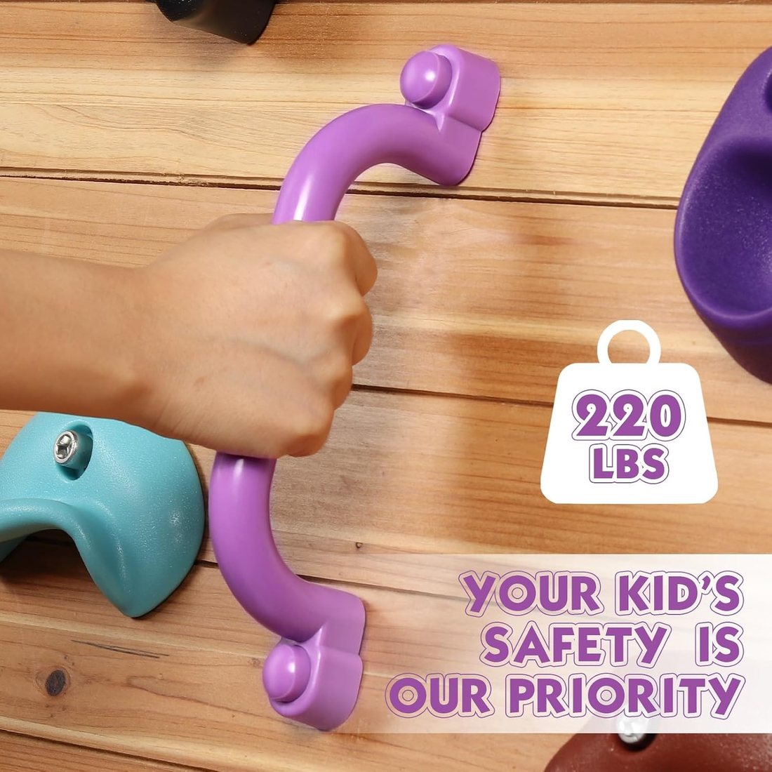 Four Safety Handles, Purple, view 4