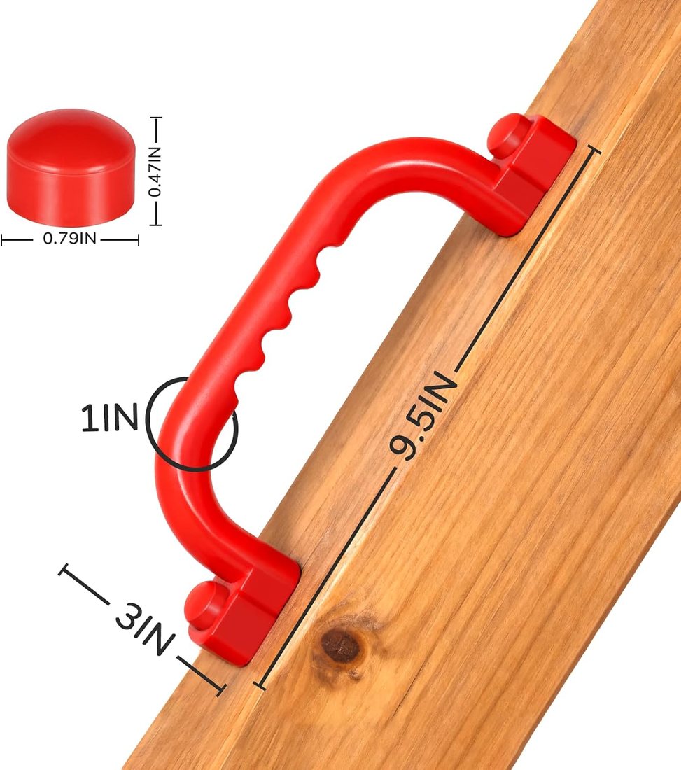 Four Safety Handles, Red, view 3