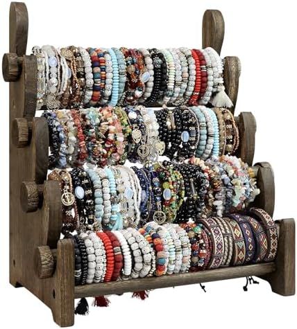 Four-Tier Bracelet Stand, Brown