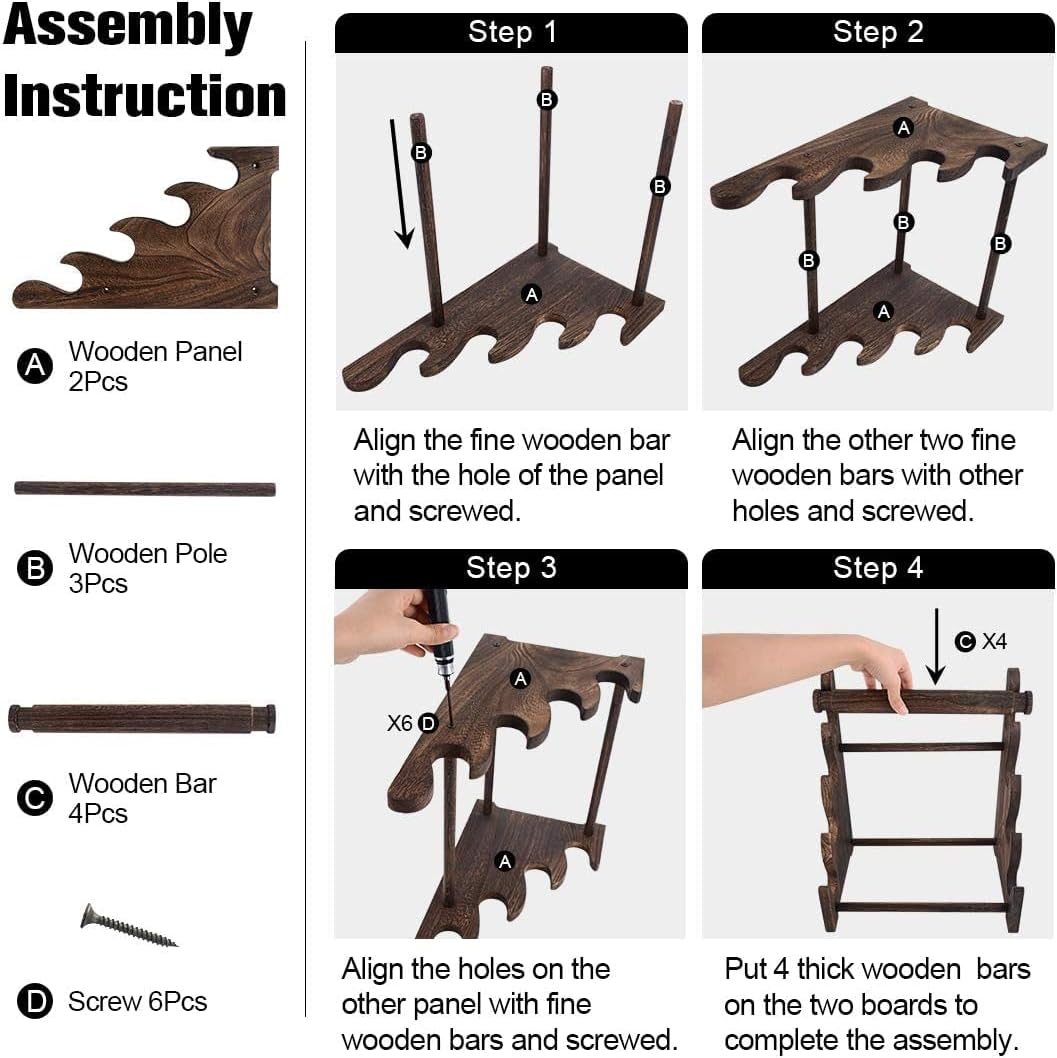 Four-Tier Bracelet Stand, Brown, view 5