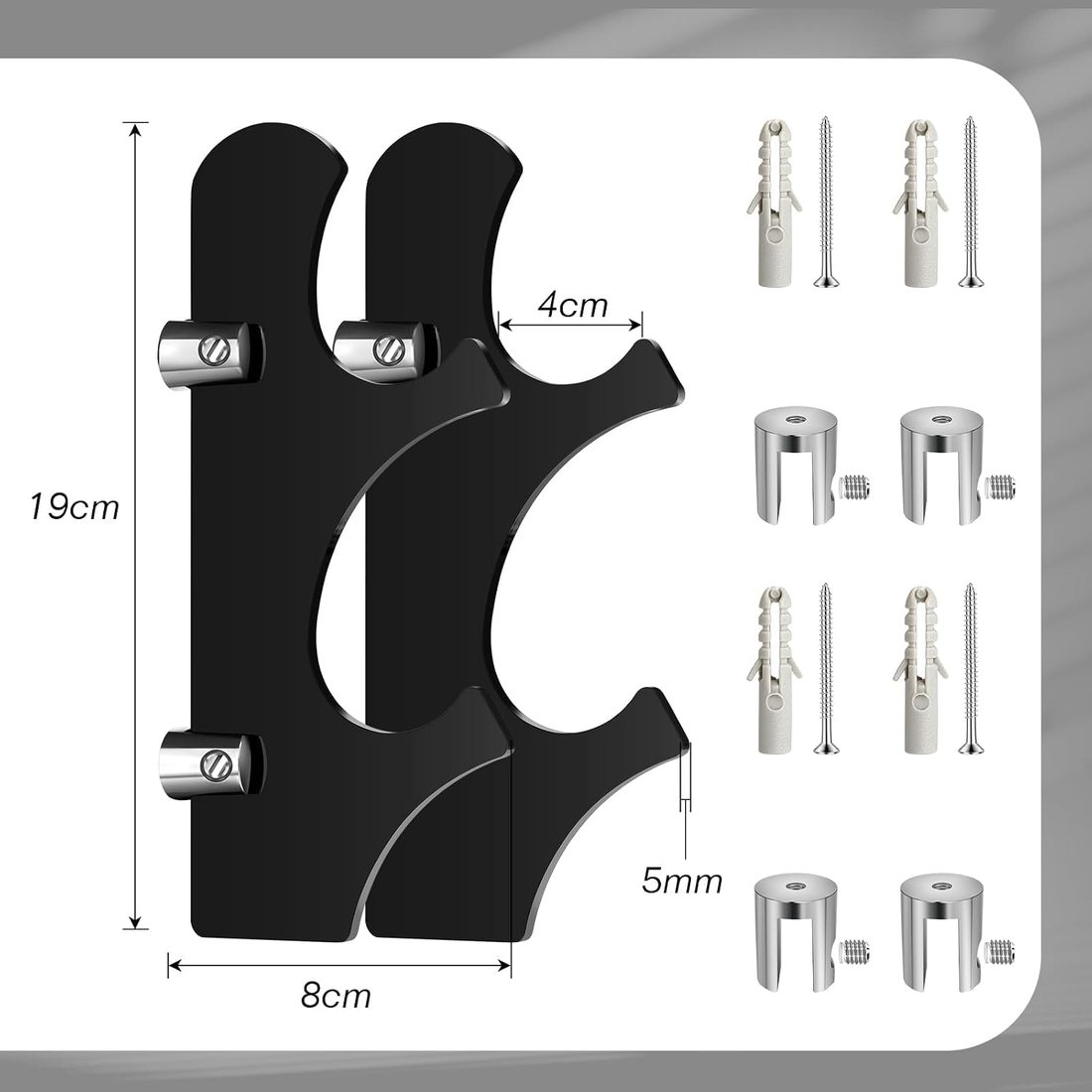 Horizontal Saber Mount, Black, view 3