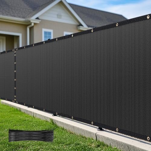 Privacy Screen, Four by Twenty-Five Feet, Black