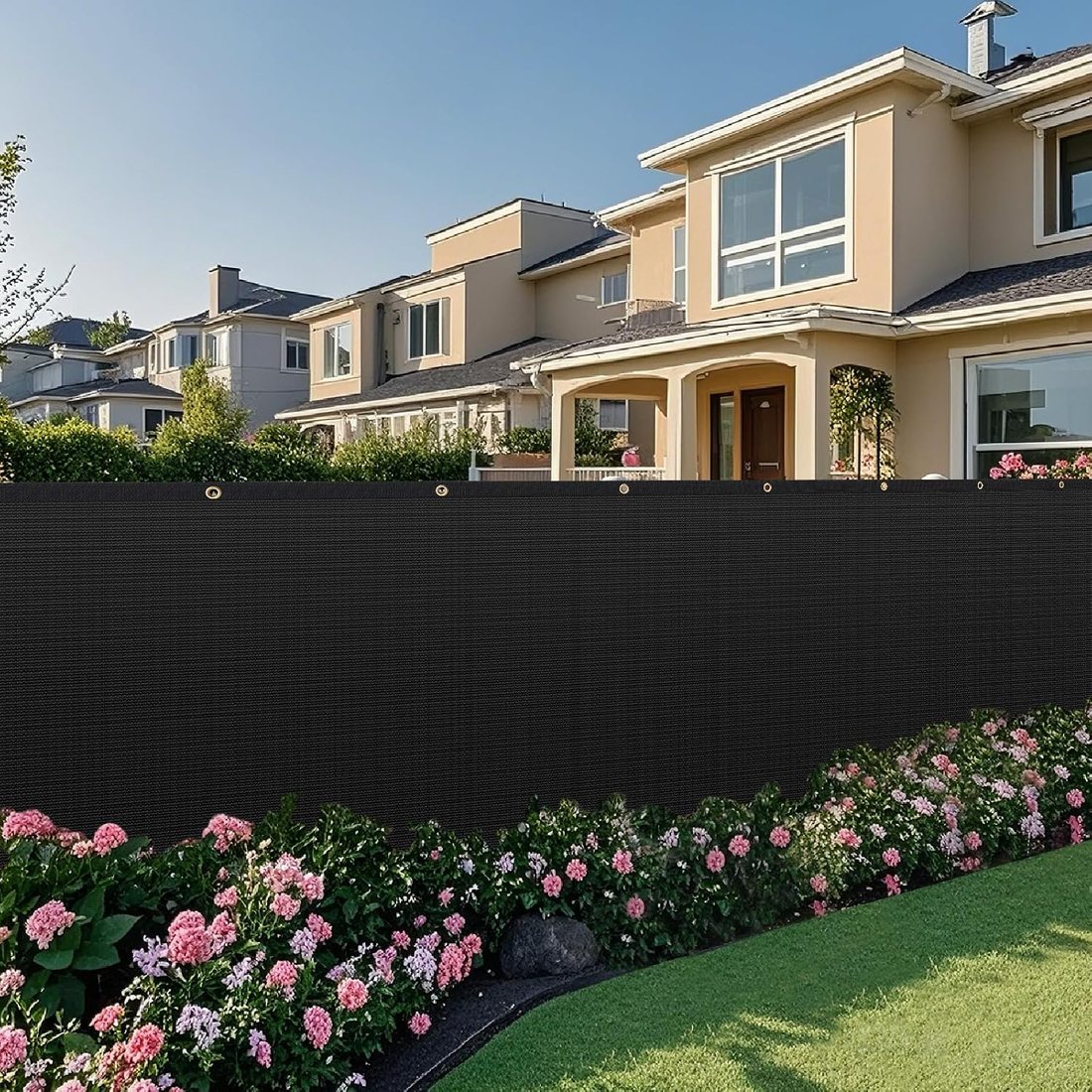 Privacy Screen, Six by Fifty Feet, Black, view 3
