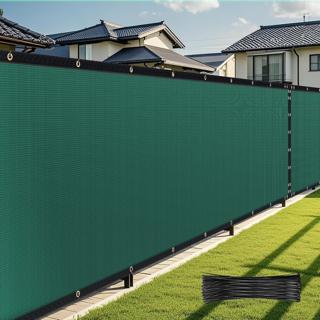 Privacy Screen, Six by Fifty Feet, Green, view 3