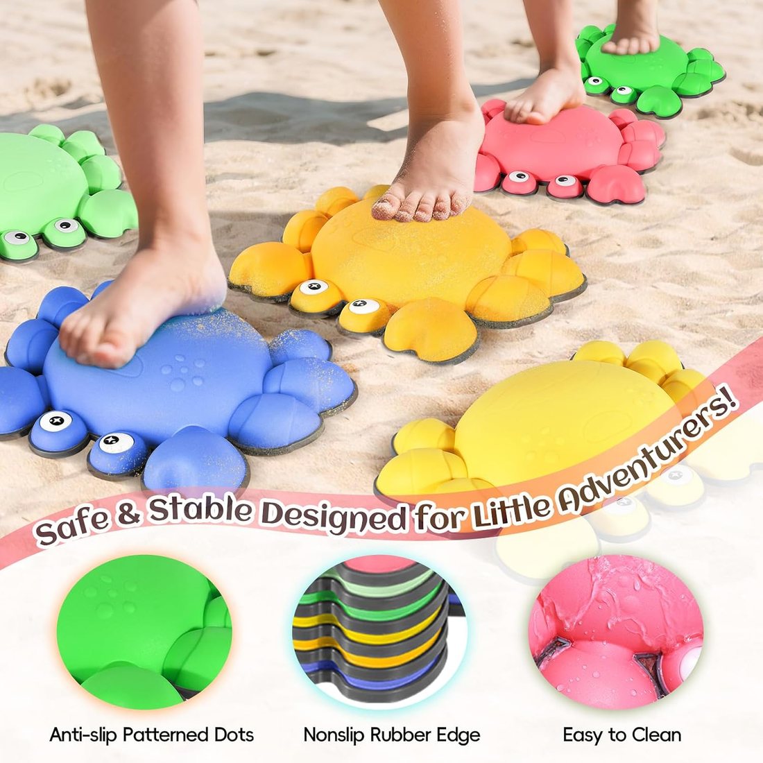 Six Crab Stepping Stones, Pastel, view 5