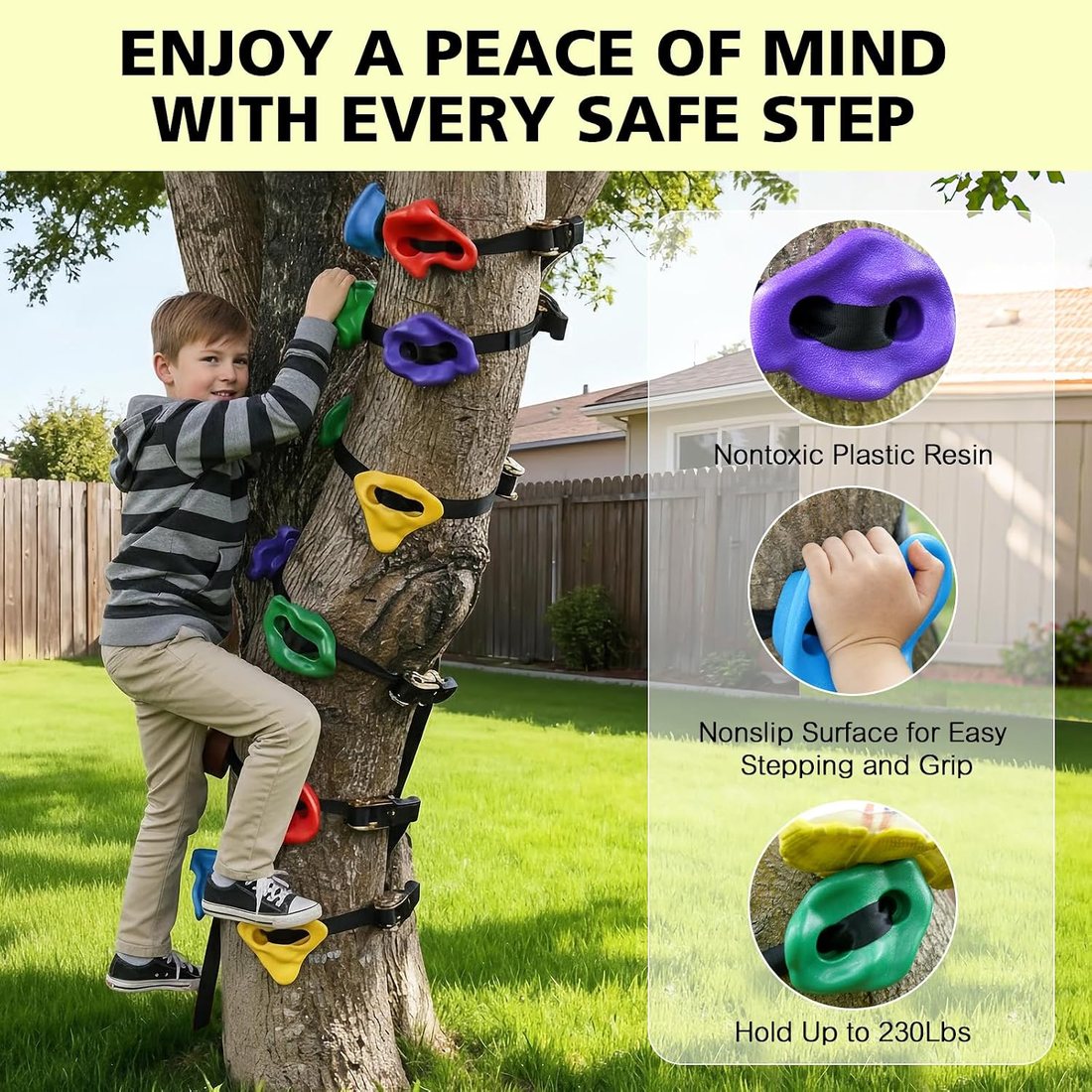 Twelve Trunk Holds with Rainbow Rope Ladder, view 3