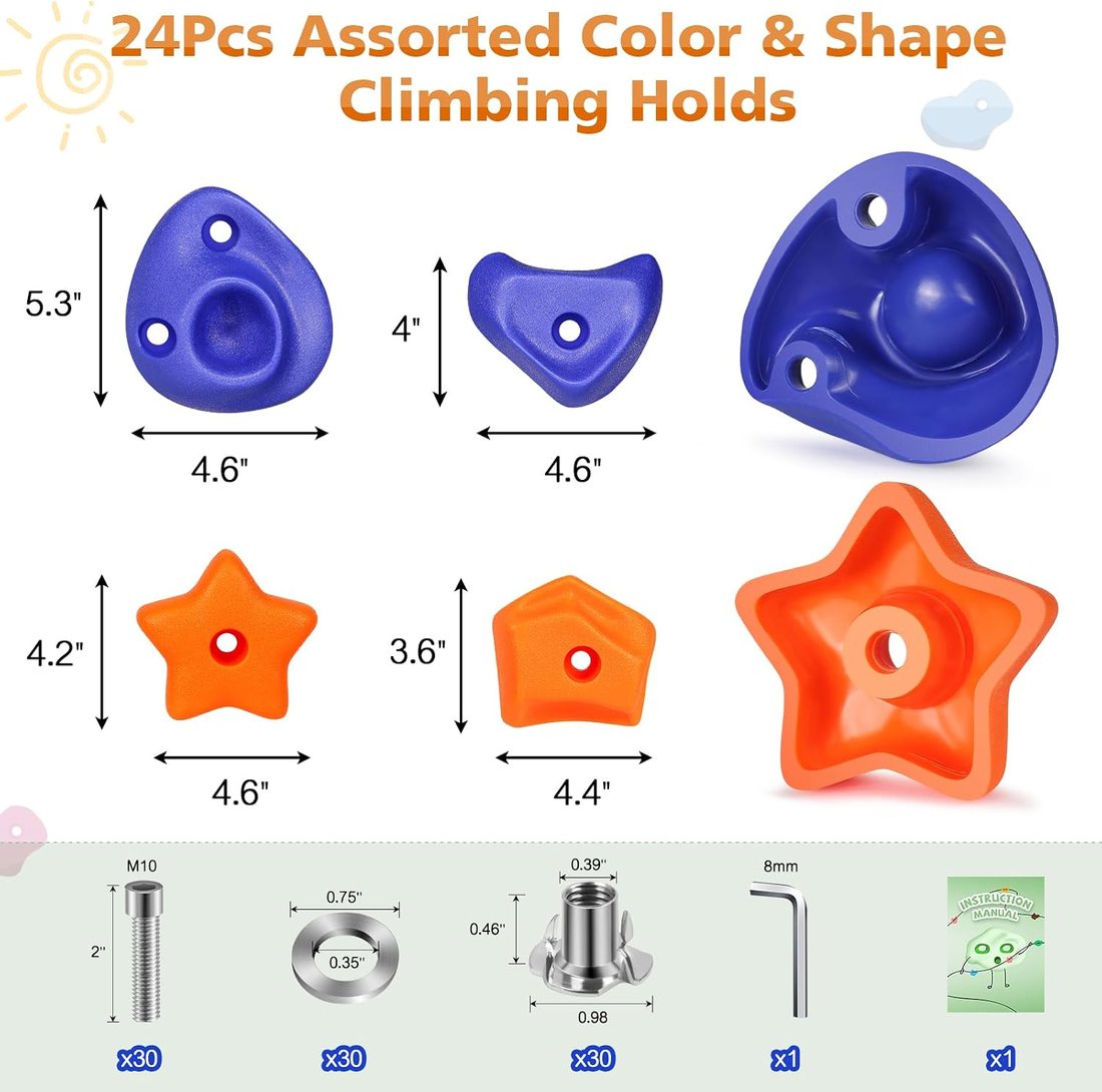Twenty-Four Hold Four-Shape Set, Orange and Blue, view 5