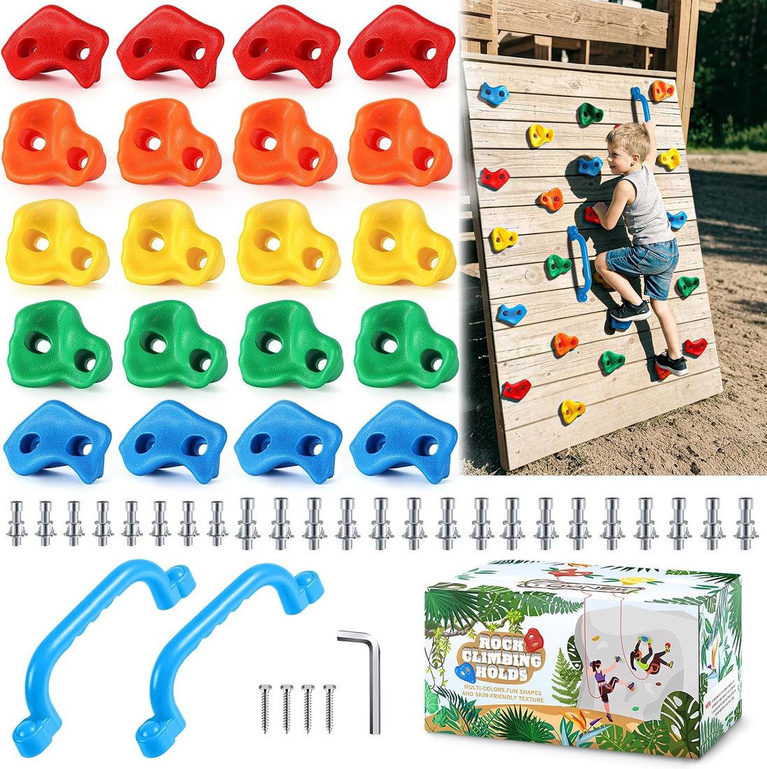 Twenty Hold Wall Kit with Two Handles, view 2