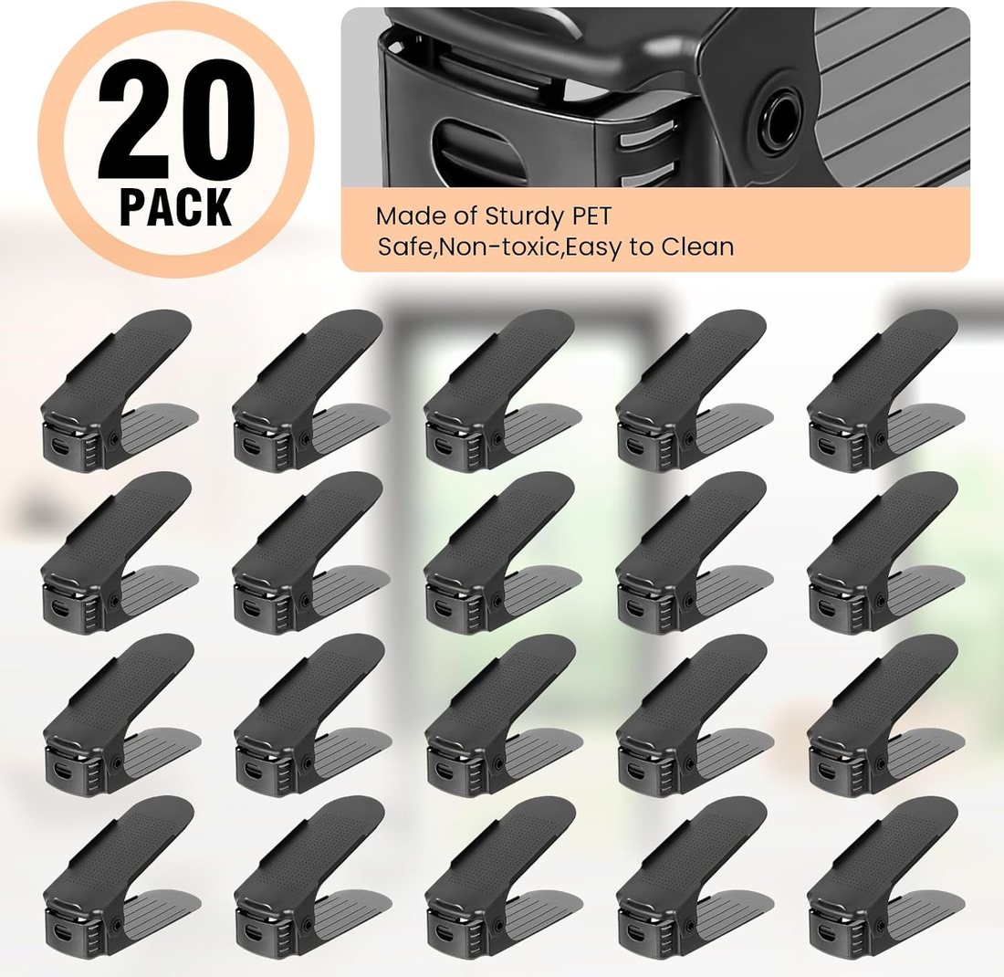 Twenty Shoe Slots, Black, view 4