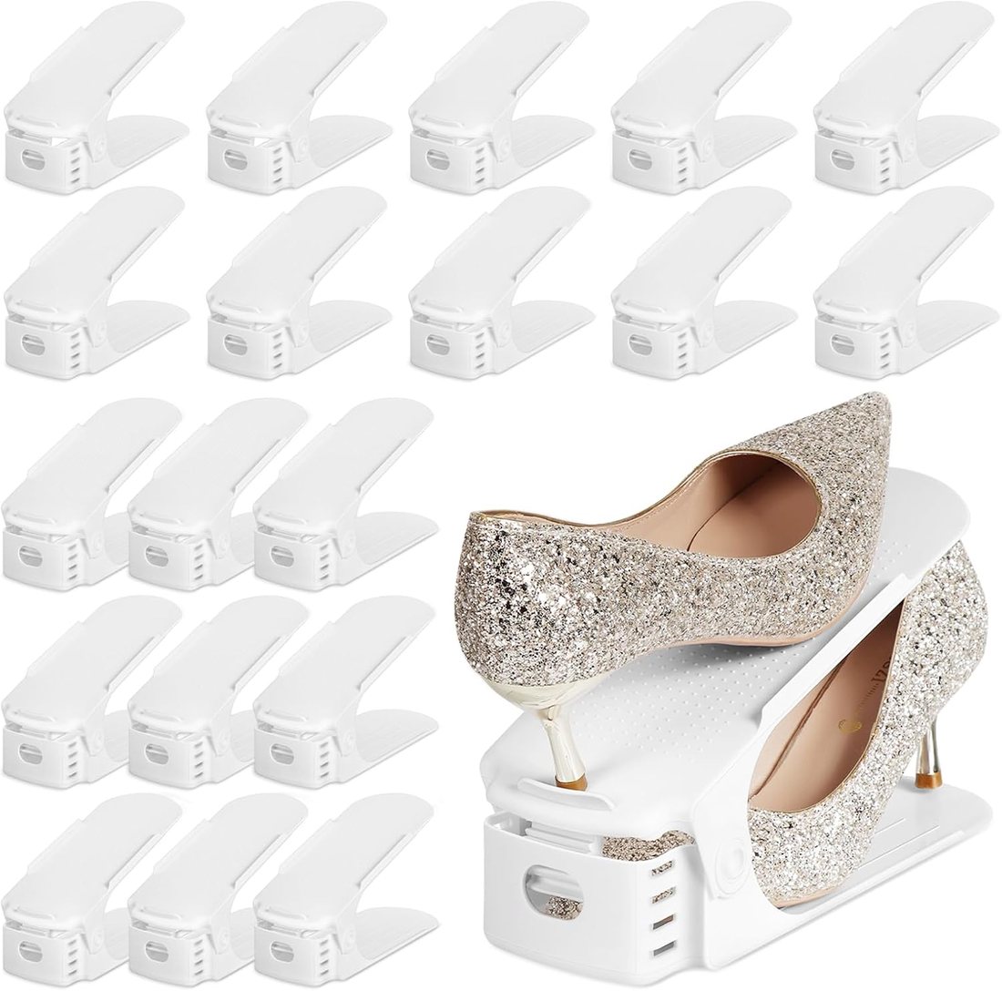 Twenty Shoe Slots, White, view 2