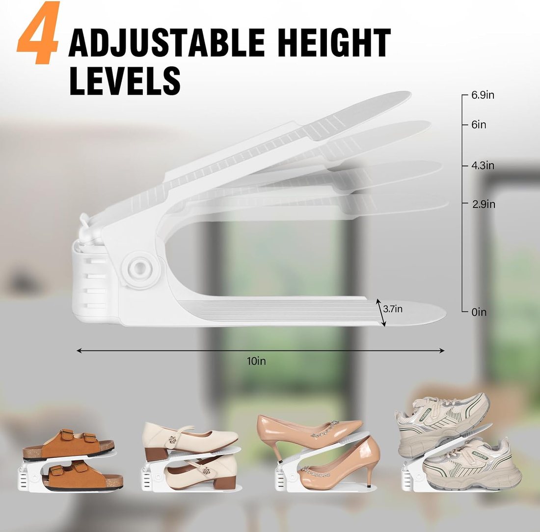 Twenty Shoe Slots, White, view 5