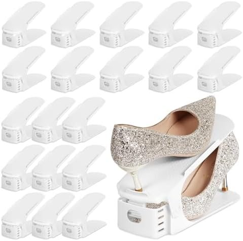 Twenty Shoe Slots, White