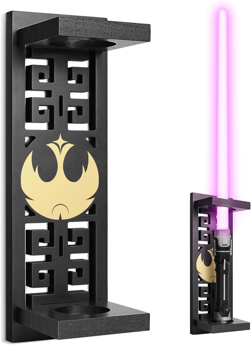 Vertical Wooden Saber Rack, Tall Black, view 5